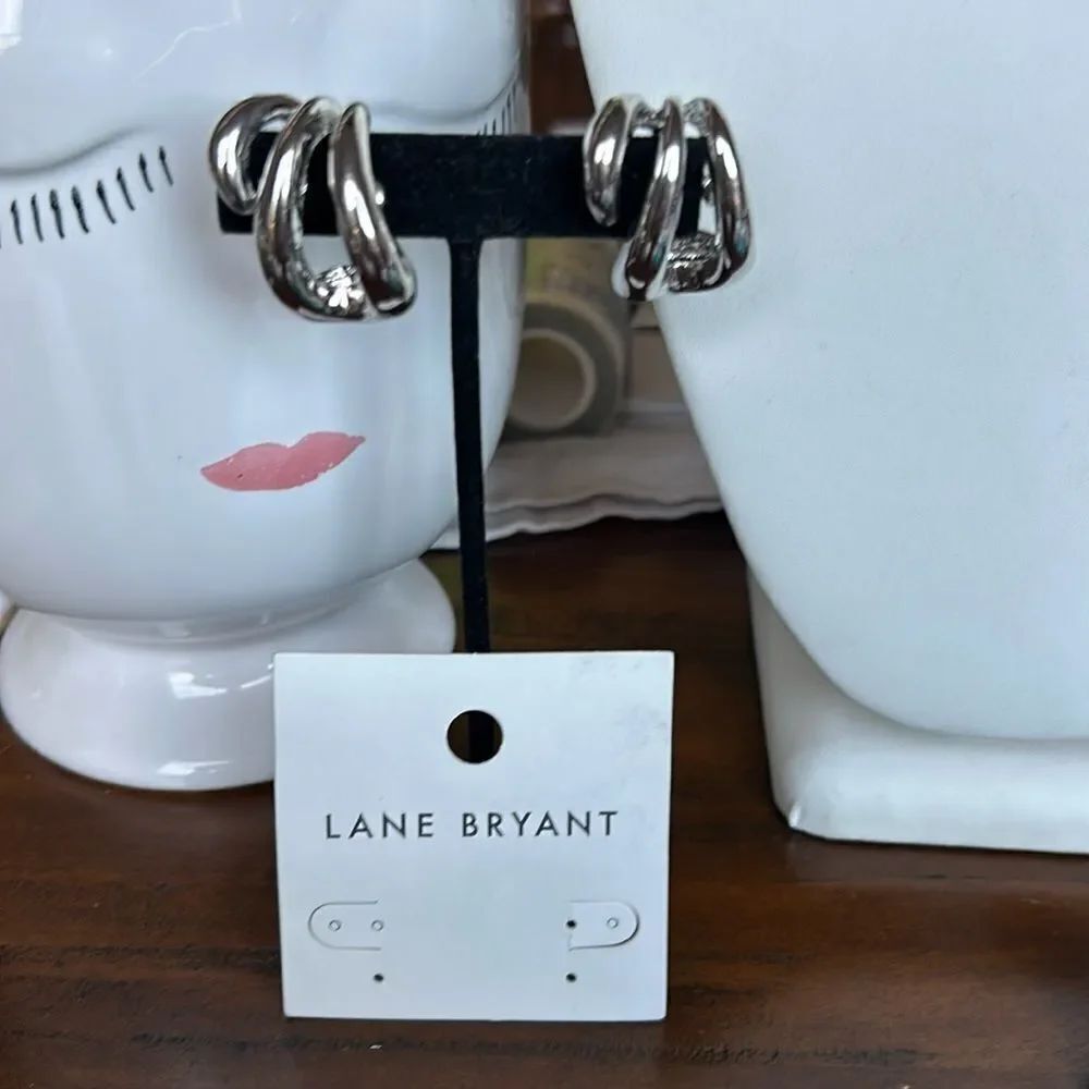 Lane Bryant NWT silver earrings